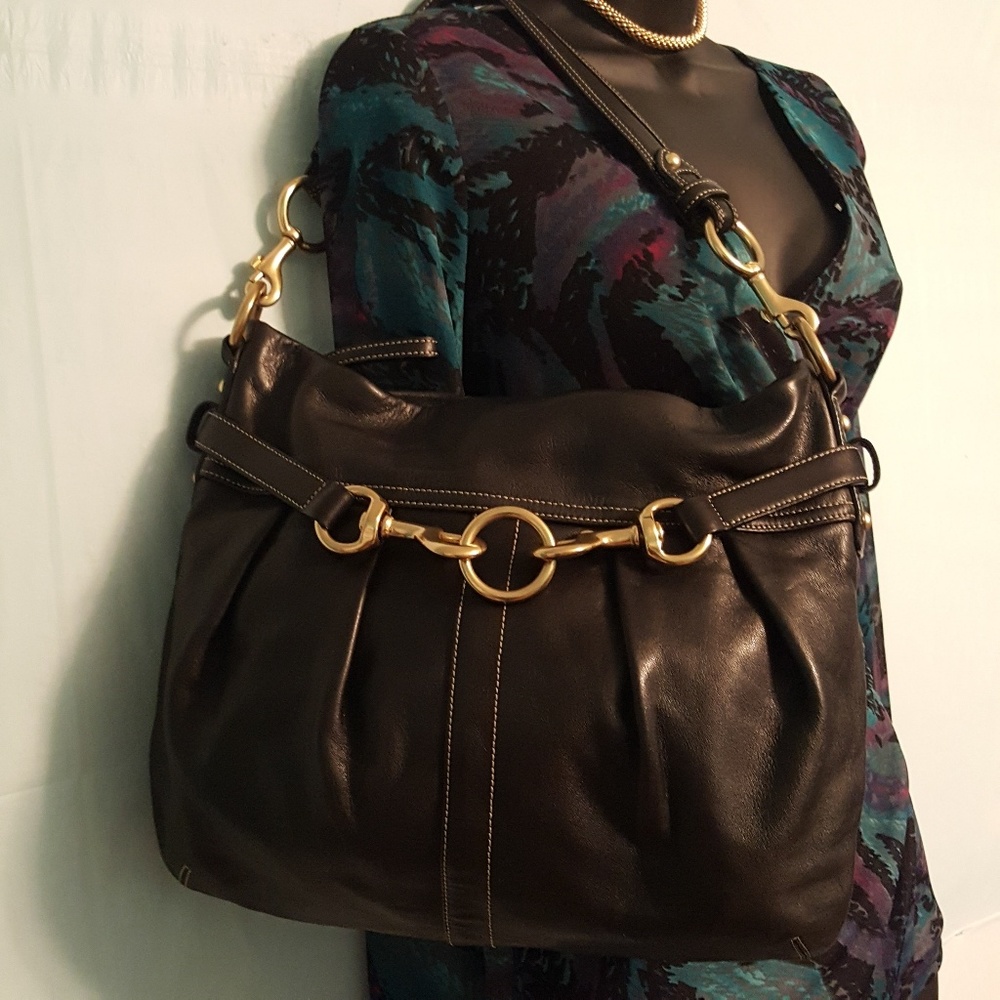 Coach Pleated Leather Satchel #8B15